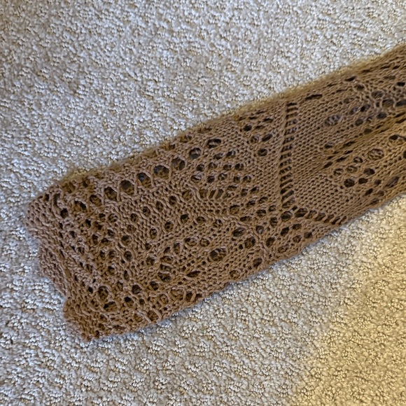 Brown Crochet Long Cardigan - Picture 3 of 5